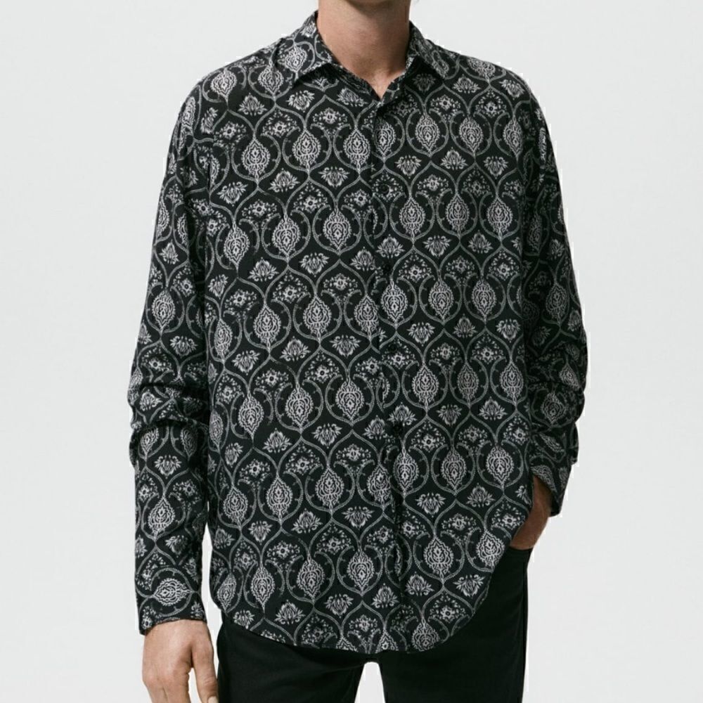 NWT Zara Crest Print Shirt